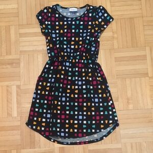 LuLaRoe Kids Dress with Multicolor Geometric Pattern